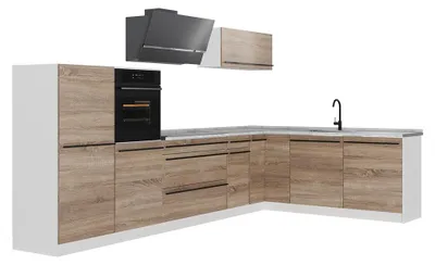 Imagen del producto de Cocina esquinera Vicco R-Line Sonoma/Blanco 347 x cm encimera Mármol, Model 67631