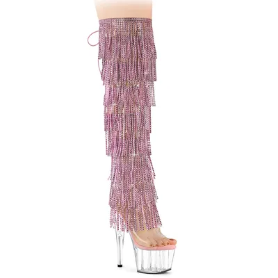 Produktbild von ADORE-3019C-RSF Damen Boots von Pleaser, Transparent Rosa , EU 38, US 8