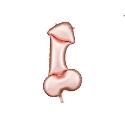 Obrázok produktu pre Fóliový balón Penis, ružovo-zlatý Party Deco