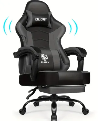 Immagine prodotto di Sedia da gioco ergonomica con poggiapiedi e cuscino lombare