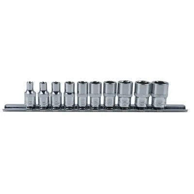 Produktbild von KS Tools 918.0620, Steckschlüssel-Satz, 10 Kopf/Köpfe, DIN 3120, ISO 1174, DIN 3124, ISO 2725, 350 g