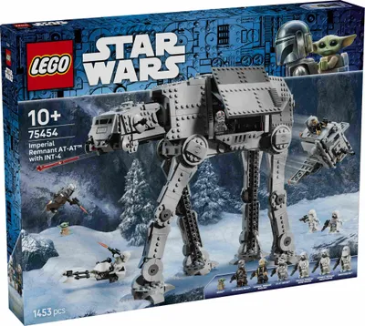 Produktbild von LEGO Star Wars 75454 AT-AT des Restimperiums mit INT-4 Spielzeug -  The Mandalorian and Grogu Figuren mit Shuttle, Speeder Bike, 6 Minifiguren & 1 Figur - Geschenk für Jungen & Fans ab 10 Jahren