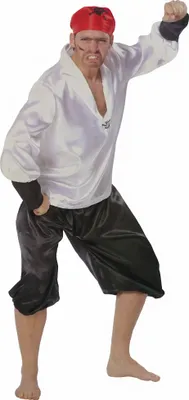 Produktbild von Herren Piraten Kostüm (Shirt, Hose & Bandana) Größe: one Size (Ideal M/L)