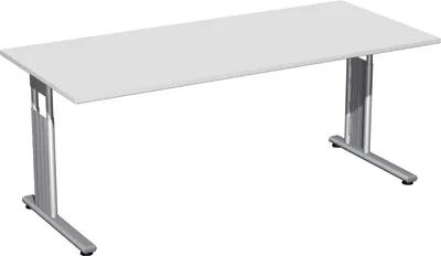 Produktbild von Schreibtisch B1800xT800mm, Flex lichtgrau/silber