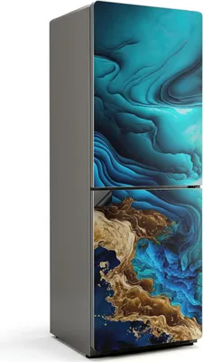 Zdjęcie produktu dla Abstrakcyjne fale i struktury - Magnetyczna osłona lodówki - Folia dekoracyjna magnetyczna do kuchni - Magnes na lodówkę deco - Samoprzylepna tablica magnetyczna - Folia magnetyczna na drzwi lodówki - 70x190 cm