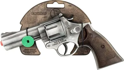 Obrázok produktu pre Policajný revolver Gold colection strieborný kov 12 rán