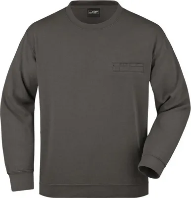 Produktbild von Klassisches Sweatshirt mit Brusttasche graphite, Gr. XL