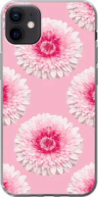 Produktbild von MuchoWow® Handyhülle Schutzhülle Hülle für Telefoonhoesje iPhone 12 mini Mädchen - Blume - Rosa - Muster - Mädchen - Kinder - Kinder Silikon Softcase Handy Hülle - Bild