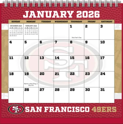 Produktbild von Turner San Francisco 49ers NFL Staffelei Tischkalender 2026