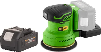 Obrázok produktu pre Procraft PX20BLbb akumulátorová náhodná orbitálna brúska 20 V 125 mm bez kefiek + 1x akumulátor 4,0 Ah - bez nabíjačky
