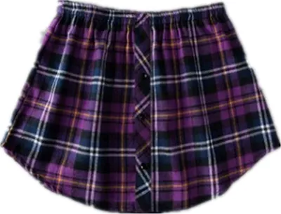 Image de ASKSA Femme Mini-extensions de chemise Faux Top Lower Sweep avec Ceinture Élastique, Violet, S
