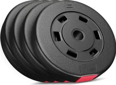 Produktbild von Hop-Sport 20 kg Hantelscheiben Set 4x5 kg Kunststoff Gewichte 30/31mm Hanteln Scheiben