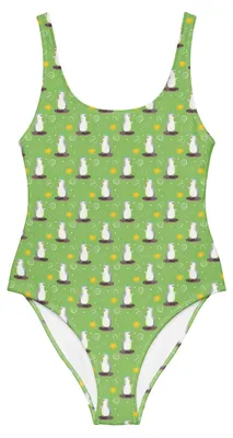 Produktbild von Mr. & Mrs. Panda Badeanzug Pinguin Skateboarden Größe M - Gold - Geschenk, Beachwear, Skateboard, Swimsuit, fahren, Skateplatz, Skaten, Bademode, Shape-Badeanzug