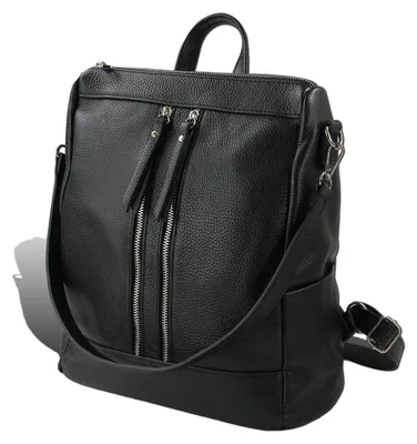 Produktbild von Cityrucksack schwarz Toscanto Rucksack Leder D2ORT100RS