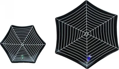Produktbild von Spinnweben Deko Teller als Halloween Geschirr 2er Set