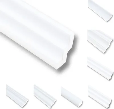 Produktbild von 100 Meter Deckenleisten Styropor XPS Stuckleisten Abschlussleiste Decke Weiss 20 x 30 mm Zierprofile Styroporleisten Deckenleisten Zierleisten Sparpaket P30