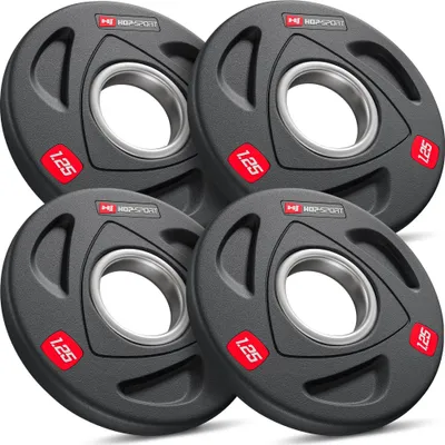 Obrázok produktu pre Hop-sport Sada olympijských závaží 4x1,25kg | Olympijský kotúč | Olympijská činka