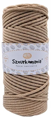 Produktbild von Sznurkomania Baumwollschnur 3mm 100m Geflochten Schwarz
