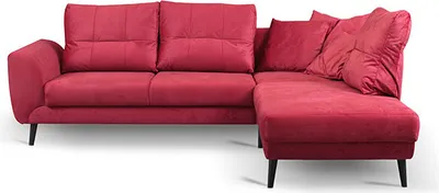 Immagine prodotto di Divano angolare Divano angolare imbottito con funzione letto box letto rosso rubino Recamiere destra