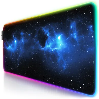 Obrázok produktu pre CSL RGB herná podložka pod myš, herná podložka pod myš - 800 x 300 mm XL podložka pod myš - LED Multi Color, hviezdy