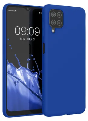 Produktbild von kwmobile Handyhülle für Samsung Galaxy A12 Hülle - TPU Case - Kabelloses Laden - Schutzhülle Cover in Baltik Blau