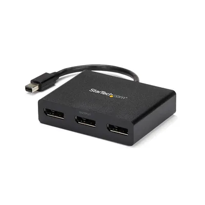 Produktbild von StarTech.com 3 Port Multi-Monitor-Adapter - Mini DisplayPort 1.2 auf 3x DisplayPort MST-Hub - Triple 1080p oder Dual 4K 30Hz - MDP-DP-MST-Video-Splitter für Windows Extended Desktop Mini DisplayPort 1.2 auf DisplayPort MST Hub - Triple Head mDP/DP, Mini DisplayPort, 3x DisplayPort, 3840 x 2160 Pixel, Schwarz, Kunststoff, 0,19 m