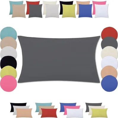 Produktbild von Kissenhülle (Serie Ellen) 30x50cm Zierkissenhülle Dekokissenhülle Dekokissen, Farbe: Anthrazit