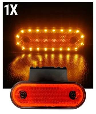 Obrázok produktu pre LED pozičné svetlo „Tokos“ s držiakom, oranžové, 20 LED, 12–24 V, pre nákladné vozidlá, autobusy, dodávky, prívesy, plošiny