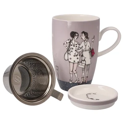 Produktbild von Goebel Freundlieb - Ziemlich beste Freundinnen Teetasse mit Deckel und Sieb
