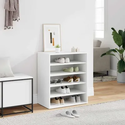 Image de Vidaxl Schuhschrank 60x35x70 cm verarbeitetes Holz weiß