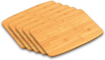 Produktbild von Kesper 58331 -- 5er Set Schneidebrett Bambus 35 x 26 x 1,3 cm