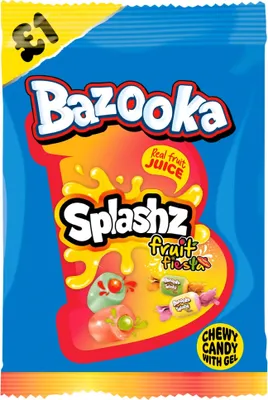 Produktbild von Bazooka Splashz Fruit Fiesta (12 x 120g)