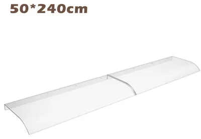 Immagine prodotto di QEENTOE, copertura per parete trasparente in PET, forma ad arco, 50x240 cm, protezione antipioggia per porte d'ingresso, finestre, balconi e garage