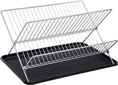 Produktbild von Abtropfgestell  Geschirrtrockner Geschirrabtropfgestell mit Tablett   Abtropffläche    Küchen Geschirrständer Regal