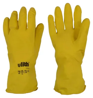 Produktbild von Industriehandschuhe Latex-Kautschuk Gr. XL/10 gelb