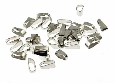 Produktbild von Vintageparts 30 Collierschlaufen, antik silber, 7 mm