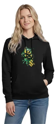 Produktbild von Spreadshirt Harry Potter Haus Slytherin Schlange Damen Hoodie, S, Schwarz
