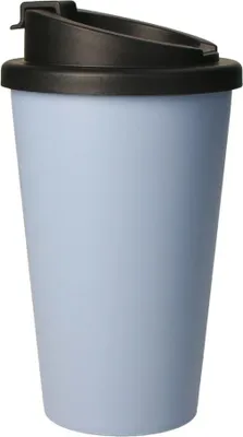 Produktbild von -Kaffeebecher "Premium Deluxe" - BPA-freier Thermobecher aus Biokunststoff mit 2K-Verschluss - 350 ml Isolierbecher To-Go  Germany - kornblume
