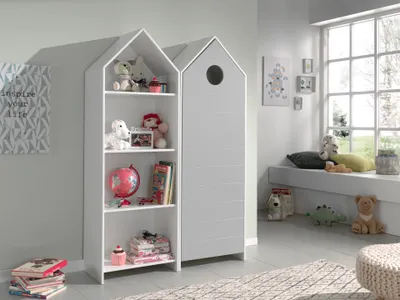 Produktbild von CASAMI Set 2-tlg. best. aus: Regalschrank, Schrank 1-trg. mit Front in Grau