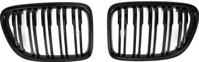 Produktbild von Frontstoßstangengrill für BMW X1 E84 2009-2015 Nr. 51112993305/51112993306 Frontstoßstangengrill Doppelschlitz Glänzendes Schwarz 1 Paar