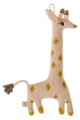 Obrázek produktu pro OYOY Mini Darling Baby Guggi Giraffe mazlíček z pletené bavlny pro miminko jemná žirafa Rose Amber 1100836