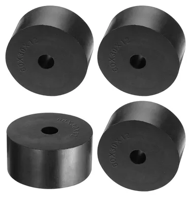 Produktbild von 4 Gummiringe/Distanzstücke, 60 mm Außendurchmesser, 12 mm Innendurchmesser, 30 mm Dicke, schwarz