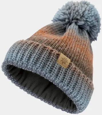 Bavarian Caps Strickmütze mit Bommel "Maria" in blau