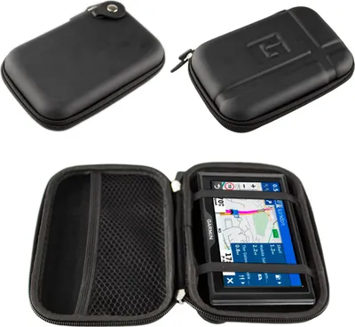 Immagine prodotto di caseroxx Custodia per dispositivi di navigazione GPS Custodia per il vostro dispositivo GPS Garmin Drive 52 Custodia per GPS con cerniera ed elastico