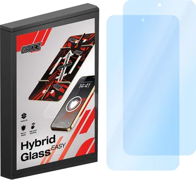 Produktbild von 2x Bildschirmglas für Galaxy S25, Grizz HybridGlass Easy mit Applikator