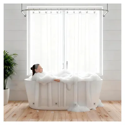 Produktbild von Duschvorhang Transparent - Duschvorhang 180x180 cm - Hochwertige PEVA Duschvorhang Durchsichtig Klar - Rostfreie Ösen - 3 Magnete, wasserdichte & Leichte Duschvorhänge - Klar - GEN2