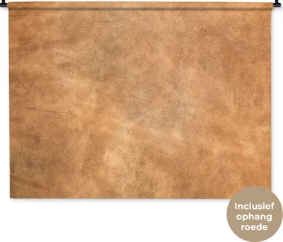 Produktbild von MuchoWow® Wandteppich Wandbehang Leder - Strukturiert - Lederoptik - Braun 150x112 cm Tapisserie Dekoration Wandtuch - Wanddecke - Wandteppiche