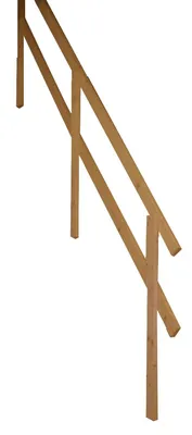 Produktbild von Treppengeländer Modell Rhodos 1/4 Gewendelt Buche-Holzgeländer-Links