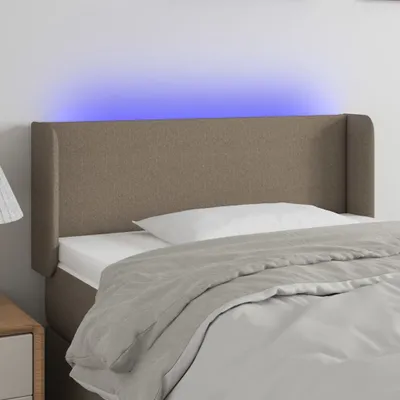 Produktbild von The Living Store LED Kopfteil Taupe 83x16x78/88 cm Stoff