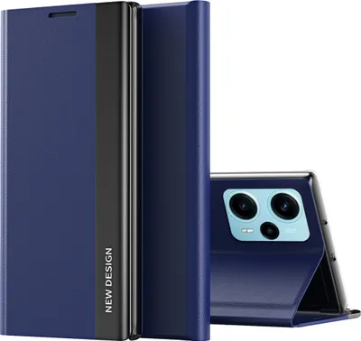Produktbild von Hülle für Xiaomi Poco F5 Leder PolyurethanKlapphülle Schutzhülle mit Standfunktion Navy blau